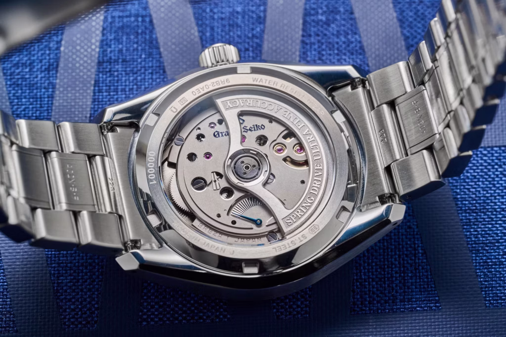 bracelete de relógio metálico Grand Seiko Spring Drive