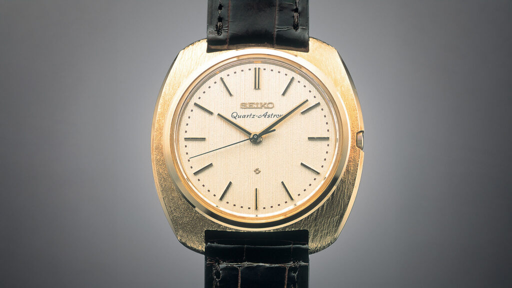 Seiko Quartz Astron 35SQ de 1969 — o primeiro relógio quartz de pulso comercializado no mundo